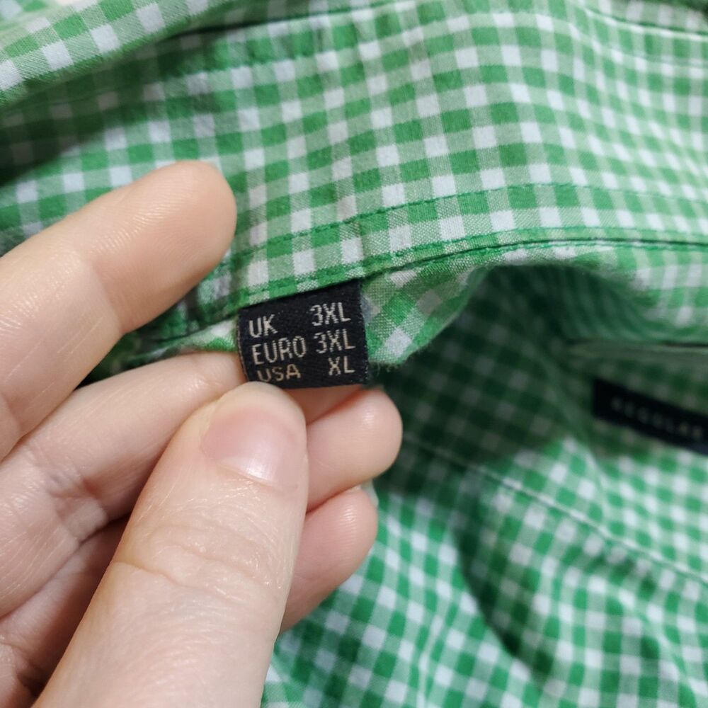Barbour Shirt 3XL Regular Fit Green Country Outdoor Cotton Check Button Up Mens - Picture 12 of 13